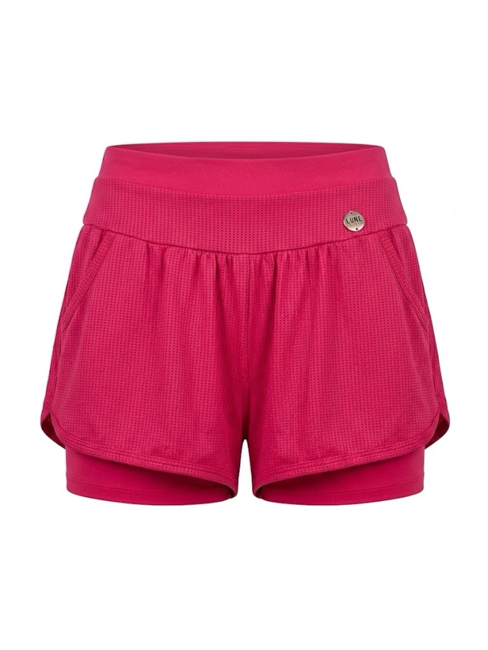 Line 4D Fitness Layered Magenta Running Shorts – Size Small EUC